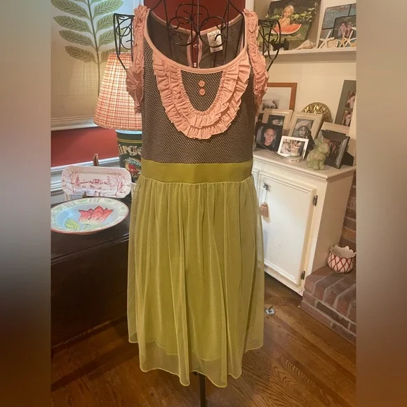 Matilda Jane | Dresses | Matilda Jane Womans Dress Size Small Brown Safe  Green And Pink | Poshmark
